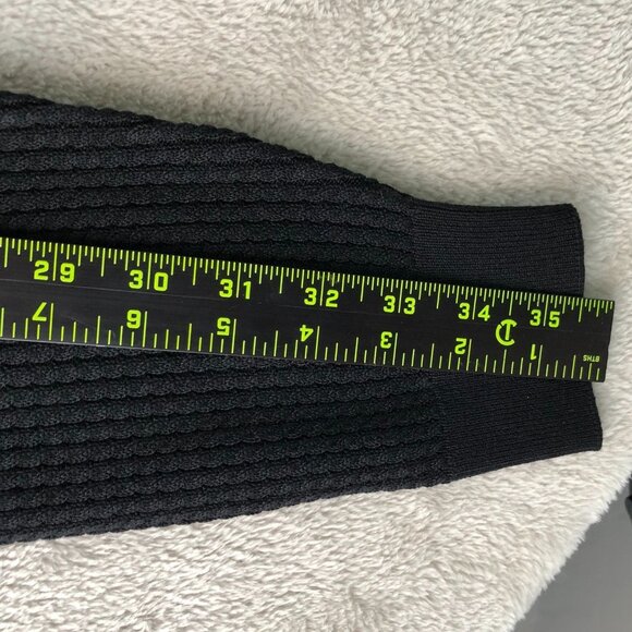 NWT Tulliano Mens Sweater Size XL Black Henley Collared Black Slik Blend Casual - Picture 6 of 16